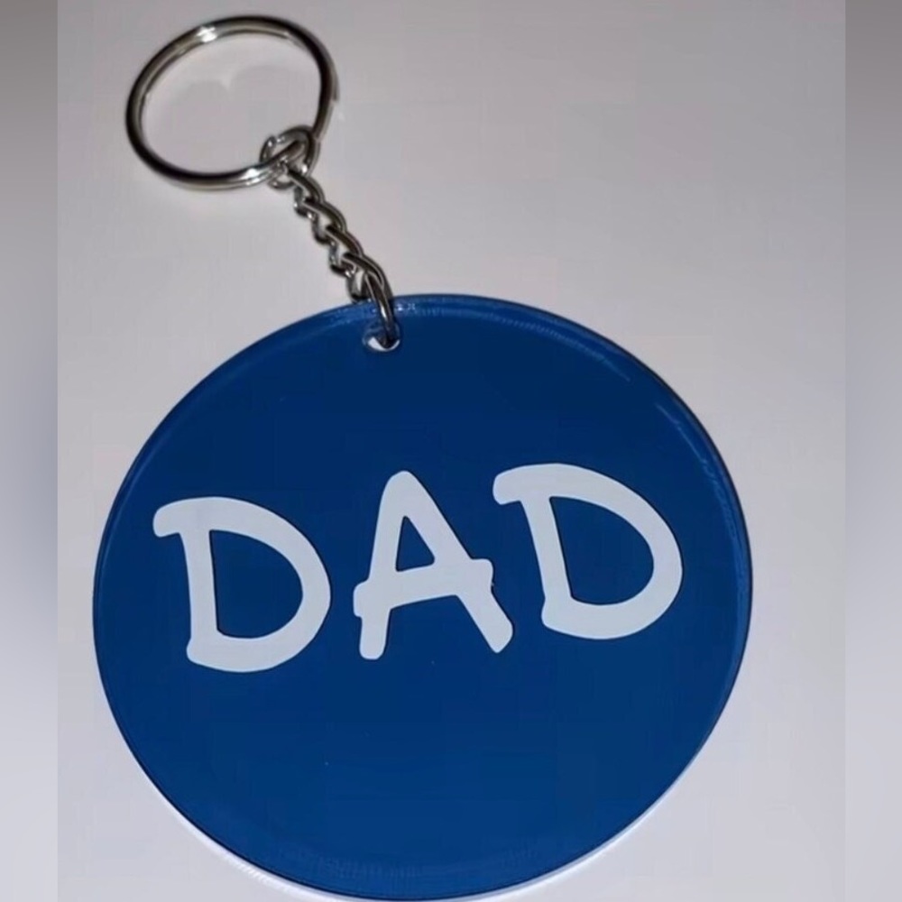 Blue Dad Keychain